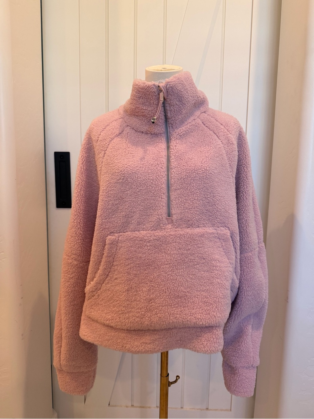 Lululemon Scuba Oversized Fleece Funnel Neck in Pink Peony. Size Xl/XXL